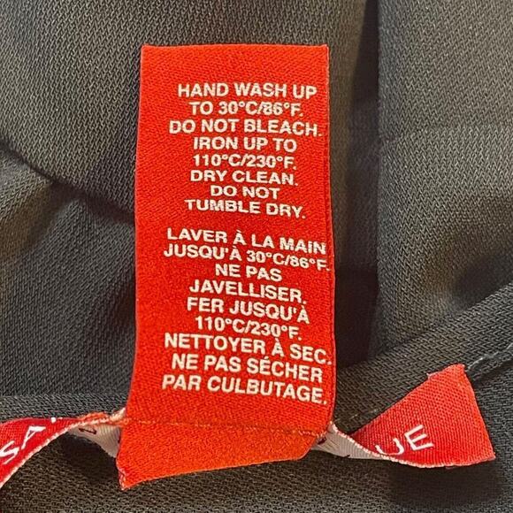 Saks Fifth Avenue Romper Black Open Back 3/4 Length Bell Sleeves Size Medium - Picture 9 of 9